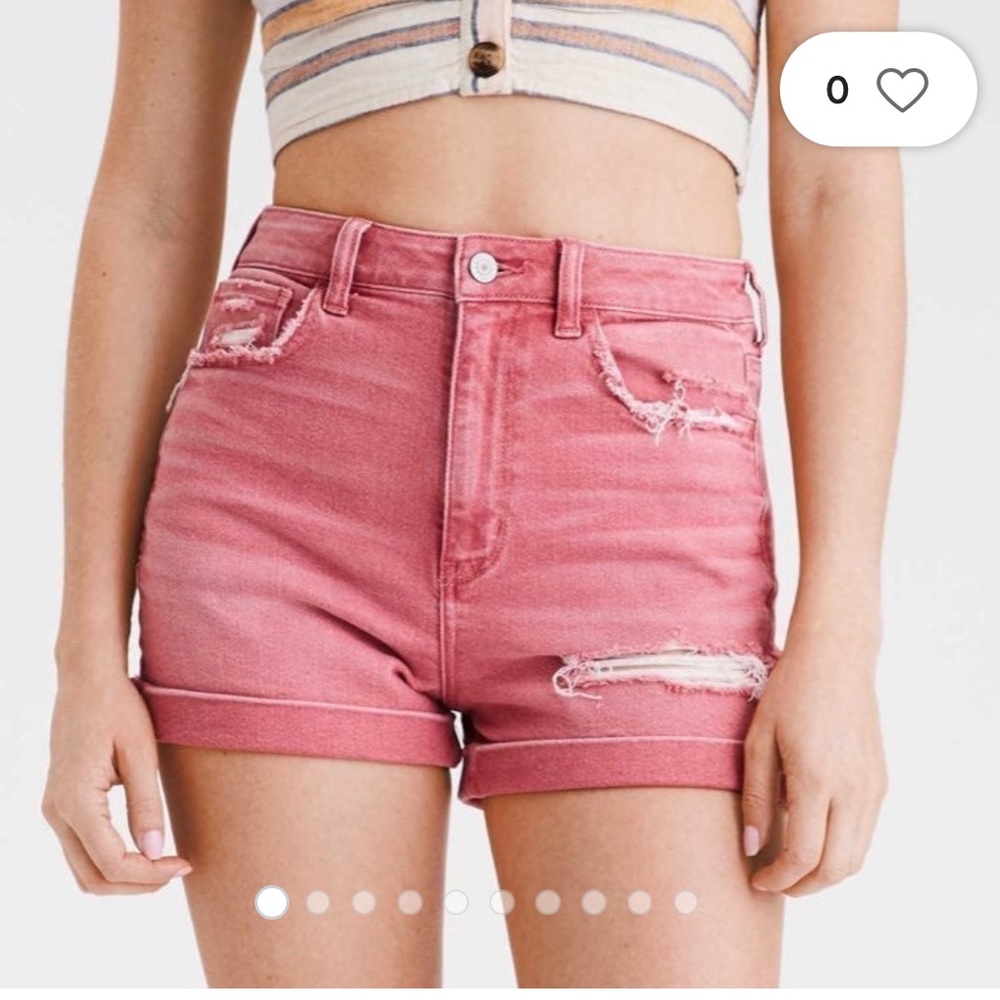 AE stretch denim mom short